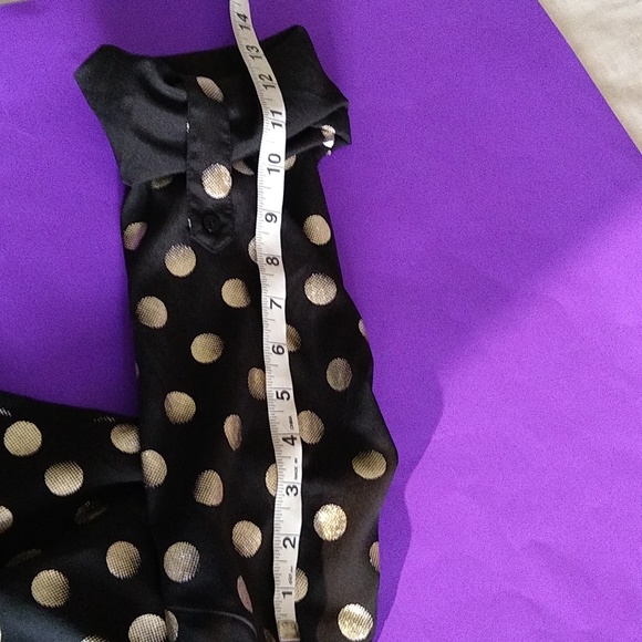 Like new Collective Concept black tunic w/ gold circles size small - Picture 6 of 9